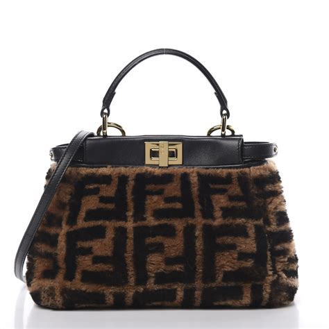 fendi mini peekaboo|fendi peekaboo mini shearling.